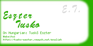 eszter tusko business card