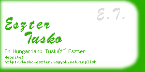 eszter tusko business card